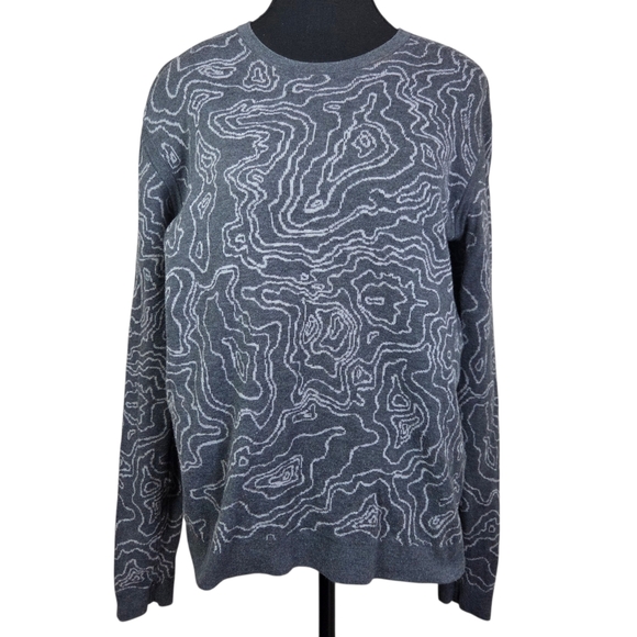 lululemon athletica Terrain Jacquard Map Knit Sweater Size Med - Picture 4 of 6